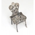 set mobilier-miniatural pentru casa papusilor. argint filigranat. Portugalia